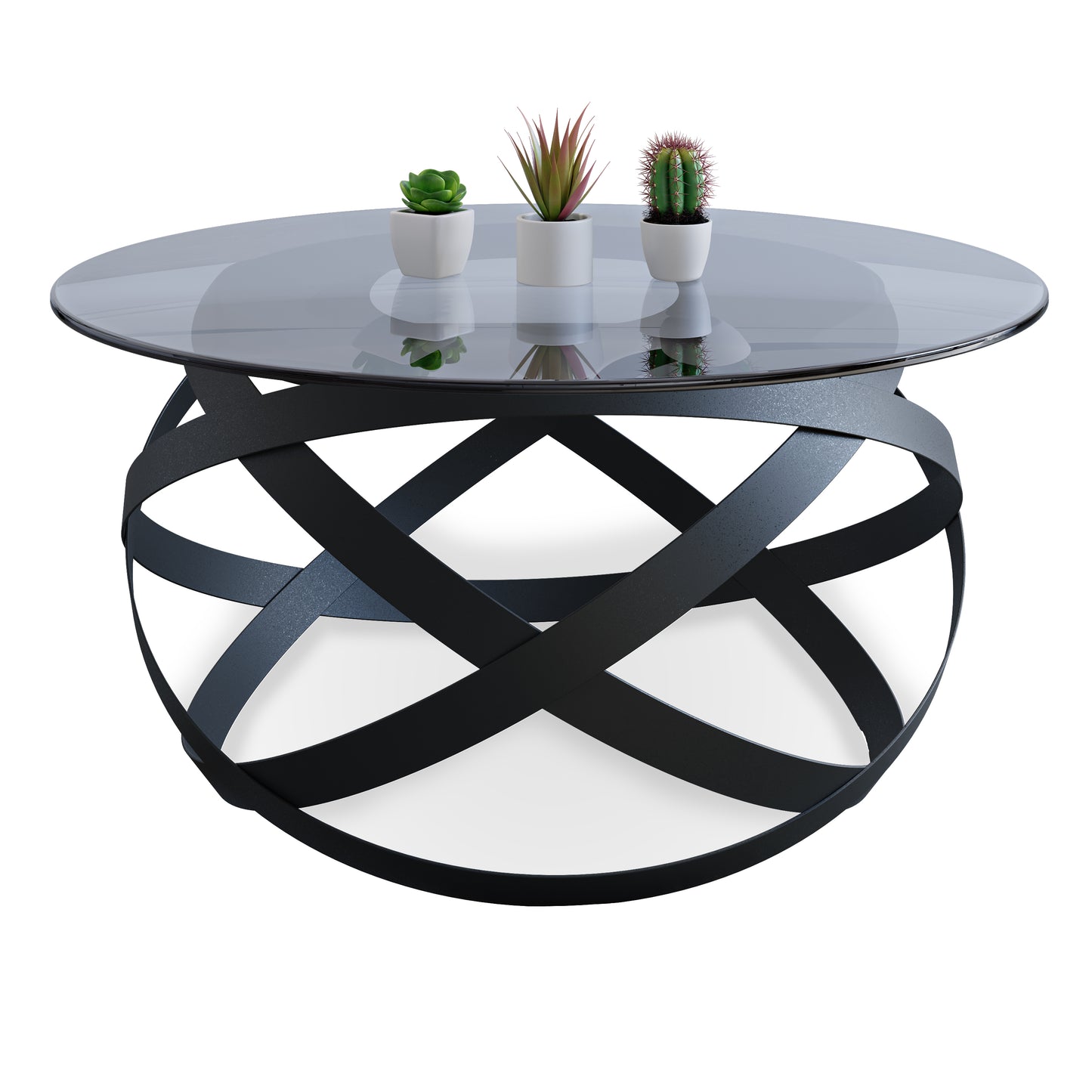 Firenze (Vetro Light Grey, Nero)