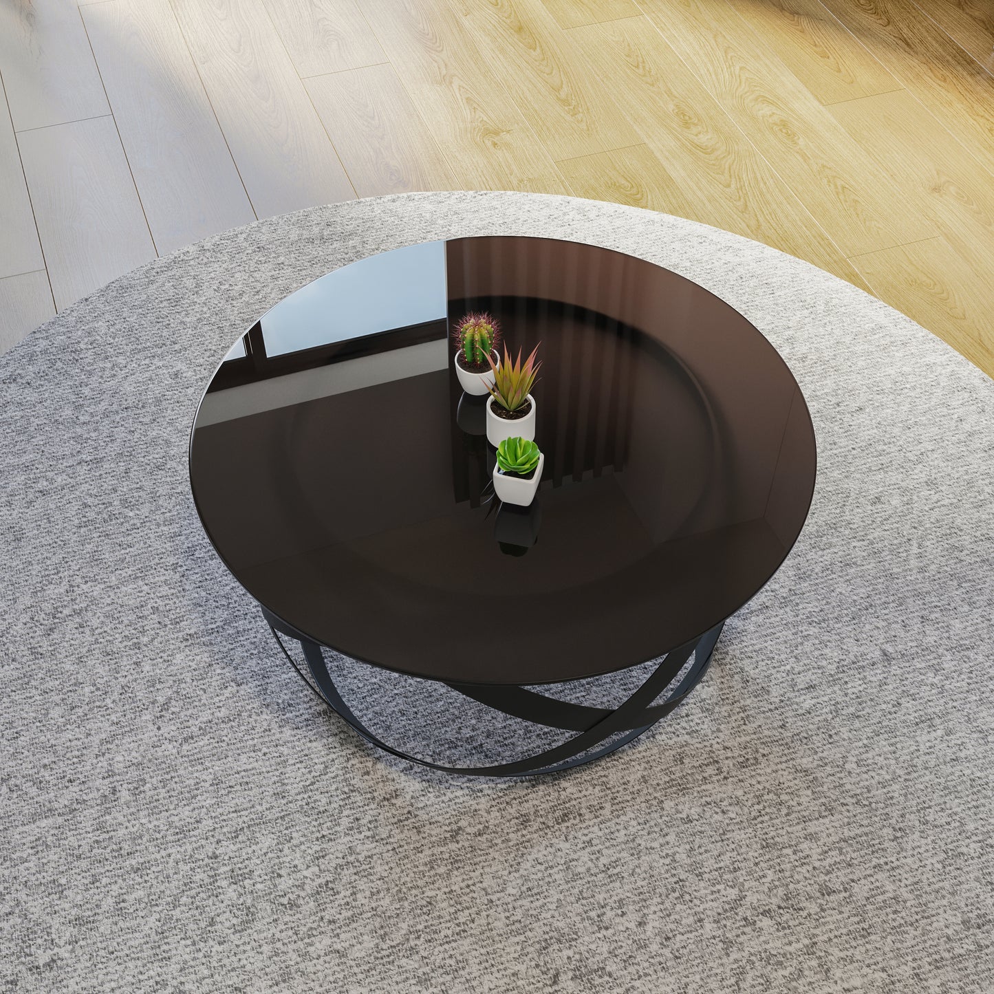 Firenze (Vetro Dark Grey, Nero)